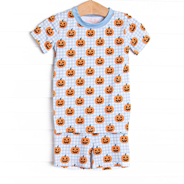 Jack Attack Bamboo Pajama Short Set, Blue