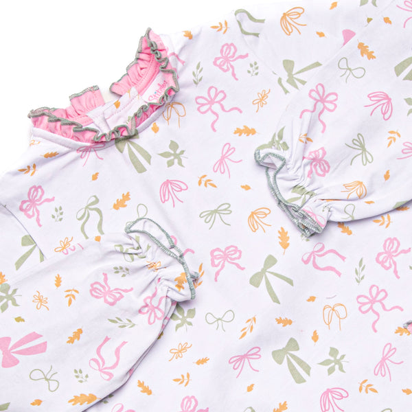 Fall Frenzy Ruffle Neck Pocket Dress, Pink