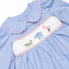 Zoo Park Pals Smocked Diaper Set, Blue