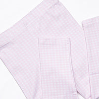 Gingham Gardenias Legging Set, Pink