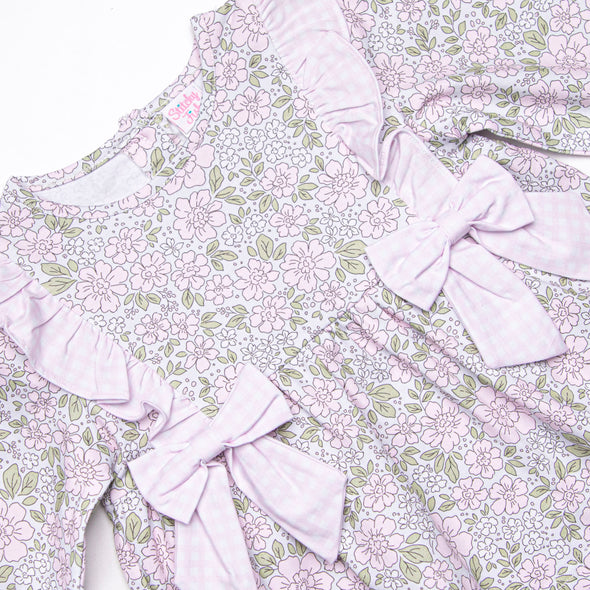 Gingham Gardenias Bubble, Pink