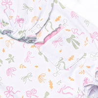 Fall Frenzy Ruffle Neck Pocket Bubble, Pink
