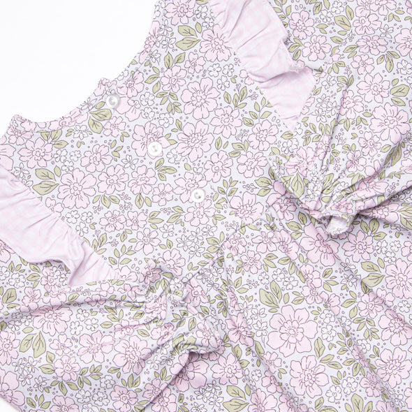 Gingham Gardenias Bubble, Pink