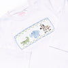 Zoo Park Pals Smocked Pant Set, Blue