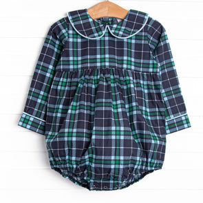 Campbell Long Sleeve Bubble, Navy Plaid