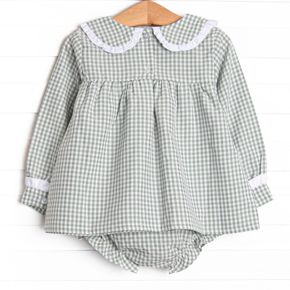 Reed Diaper Set, Green Gingham