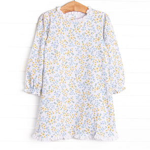 Sage Seasons in the Sun  Long Sleeve Dress, Yellow