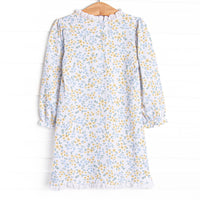 Sage Seasons in the Sun  Long Sleeve Dress, Yellow