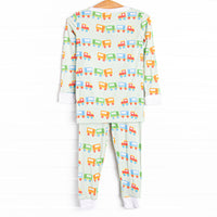 Railcar Rest Bamboo Pajama Set, Green
