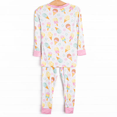 Ice Cream Dreams Bamboo Pajama Set, Pink