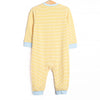 Caution Construction Applique Romper, Yellow