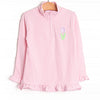 Tulip Bloom Embroidered Pullover, Pink