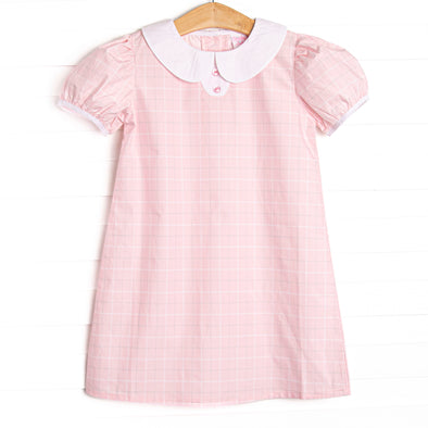 Petite Plaid Dress, Pink