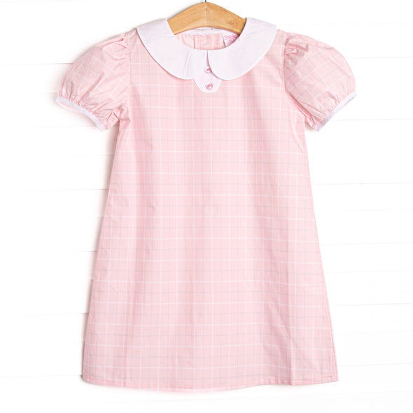 Petite Plaid Dress, Pink