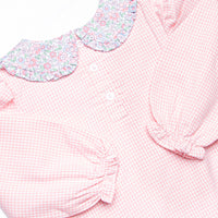 Pretty Pretty Pumpkin Applique Collared Dress, Pink