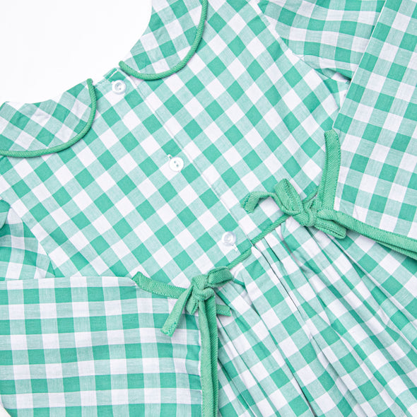 Campbell Long Sleeve Dress, Green Check