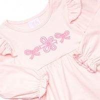 Wrapped in Ribbons Applique Legging Set, Pink