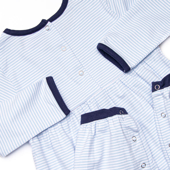 Charles Romper, Light Blue Stripe