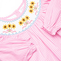 Here Comes the Sunflower Smocked Legging Set, Pink