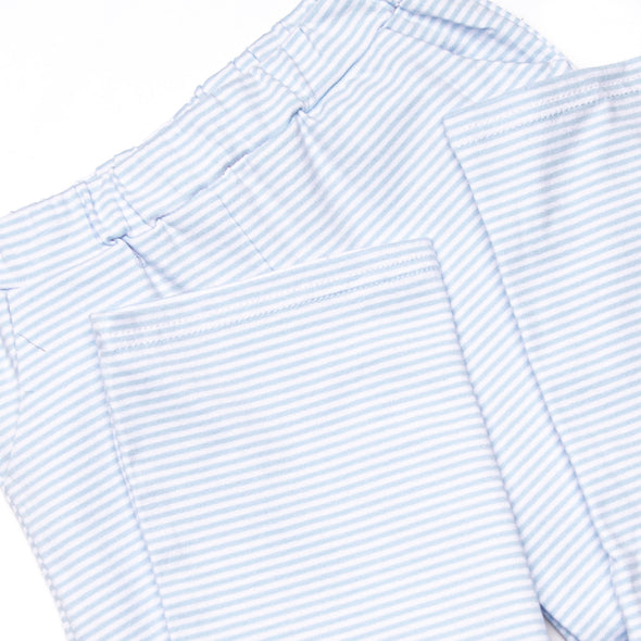 Levi Pant Set, Navy and Light Blue Stripe