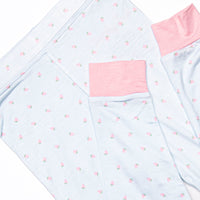 Blue Sky Berries Bamboo Pajama Set, Blue