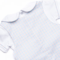 Bleu: Theodore Smocked Shortall, Blue Plaid