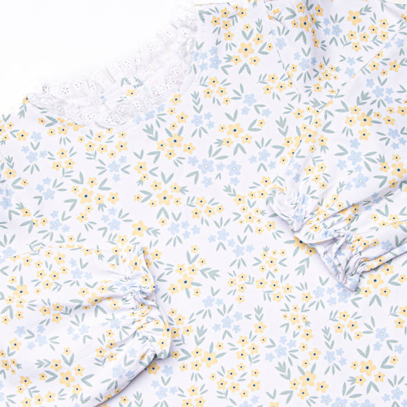 Sage Seasons in the Sun  Long Sleeve Dress, Yellow