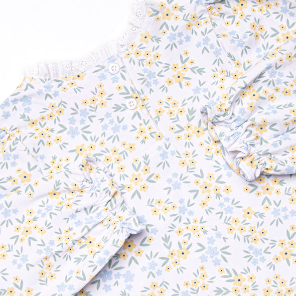 Sage Seasons in the Sun  Long Sleeve Dress, Yellow