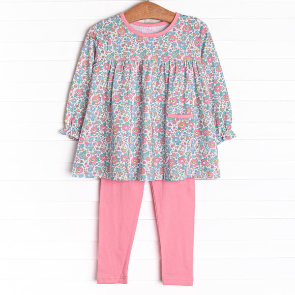 Fan Favorite Florals Legging Set, Pink