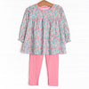 Fan Favorite Florals Legging Set, Pink