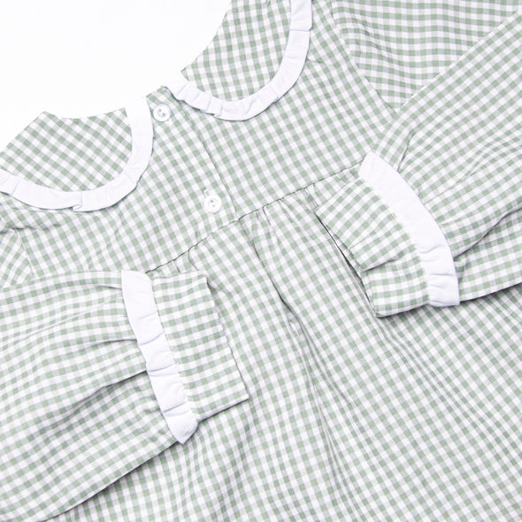Reed Diaper Set, Green Gingham