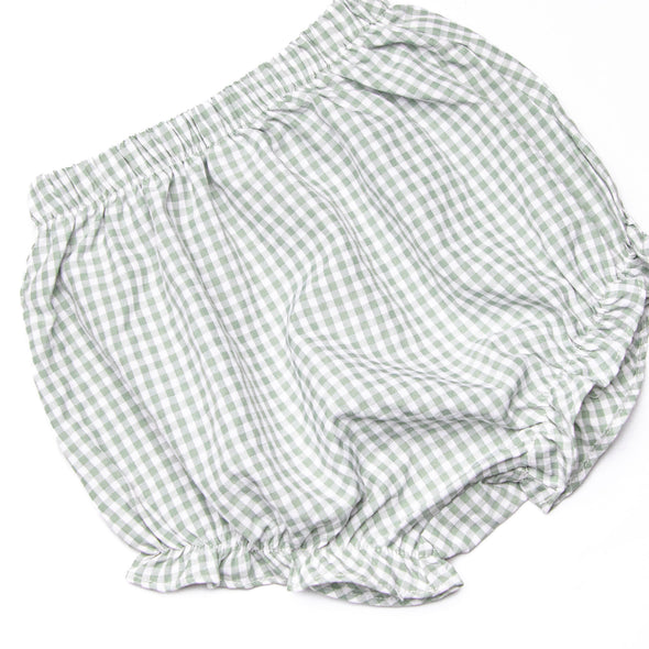 Reed Diaper Set, Green Gingham
