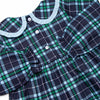 Campbell Long Sleeve Diaper Set, Navy Plaid