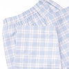 Plaid Pals Smocked Pant Set, Blue and Tan Plaid