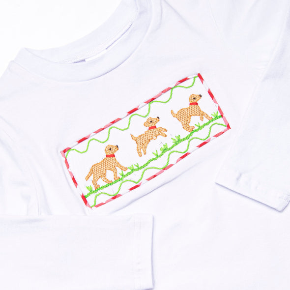 Chasing Tails Smocked Pant Set, Red Check