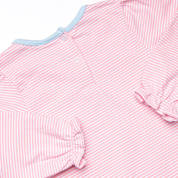 Prancin' Pony Applique Dress, Pink Stripe