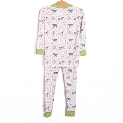 Down South Days Bamboo Pajama Set, Green