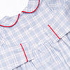 Plaid Pals Smocked Boy Bubble, Blue and Tan Plaid