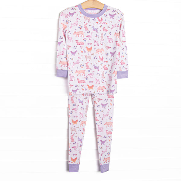  This set&nbsp;is made of the extremely soft, stretchy bamboo viscose fabric that feels like butter and features a magical animal print. 