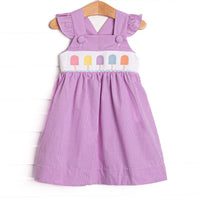 Tuesday Treats Smocked Dress, Purple