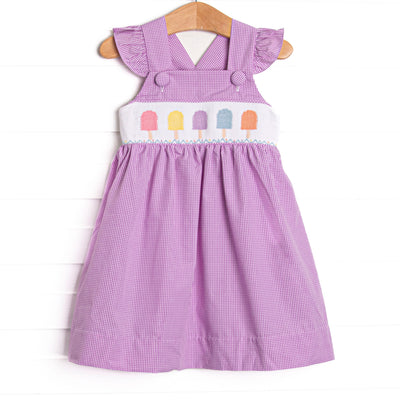 Tuesday Treats Smocked Dress, Purple