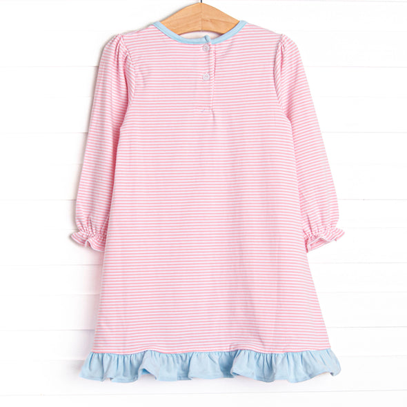 Prancin' Pony Applique Dress, Pink Stripe