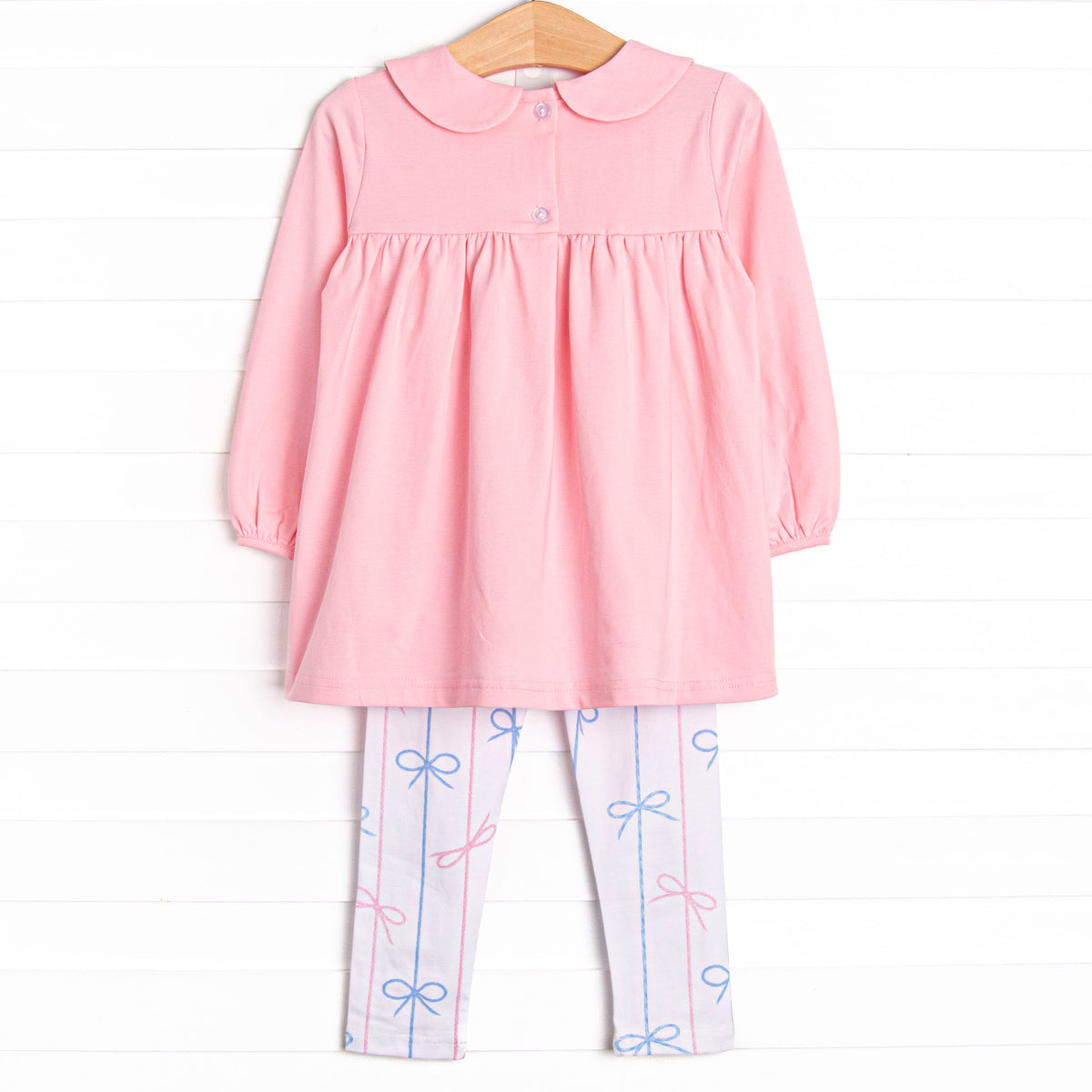 Ribbon Rows Legging Set, Pink – Stitchy Fish