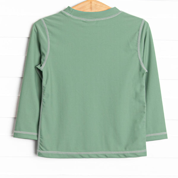 Pacific Palms Long Sleeve Rash Guard, Green