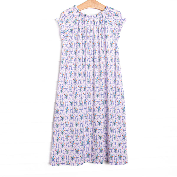 Patches of Petals Bamboo Night Gown, Purple