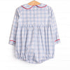Plaid Pals Smocked Boy Bubble, Blue and Tan Plaid