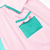 Lexie Ruffle Dress, Jade Green and Pink Stripe