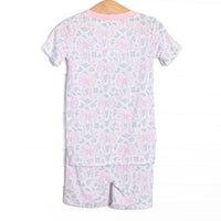 Silken Petals Bamboo Pajama Short Set, Pink