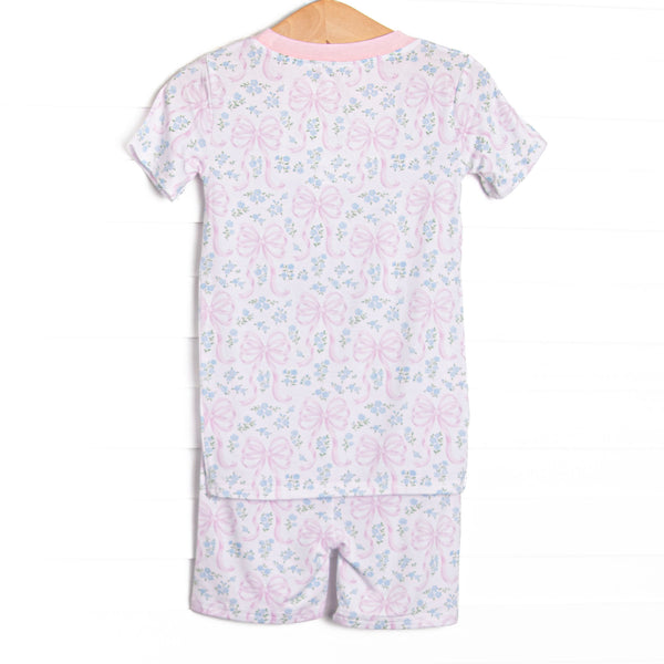 Silken Petals Bamboo Pajama Short Set, Pink