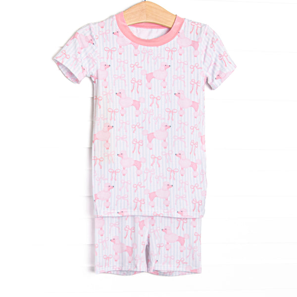 This set is made of the extremely soft, stretchy bamboo viscose fabric that feels like butter and features a poodle print.